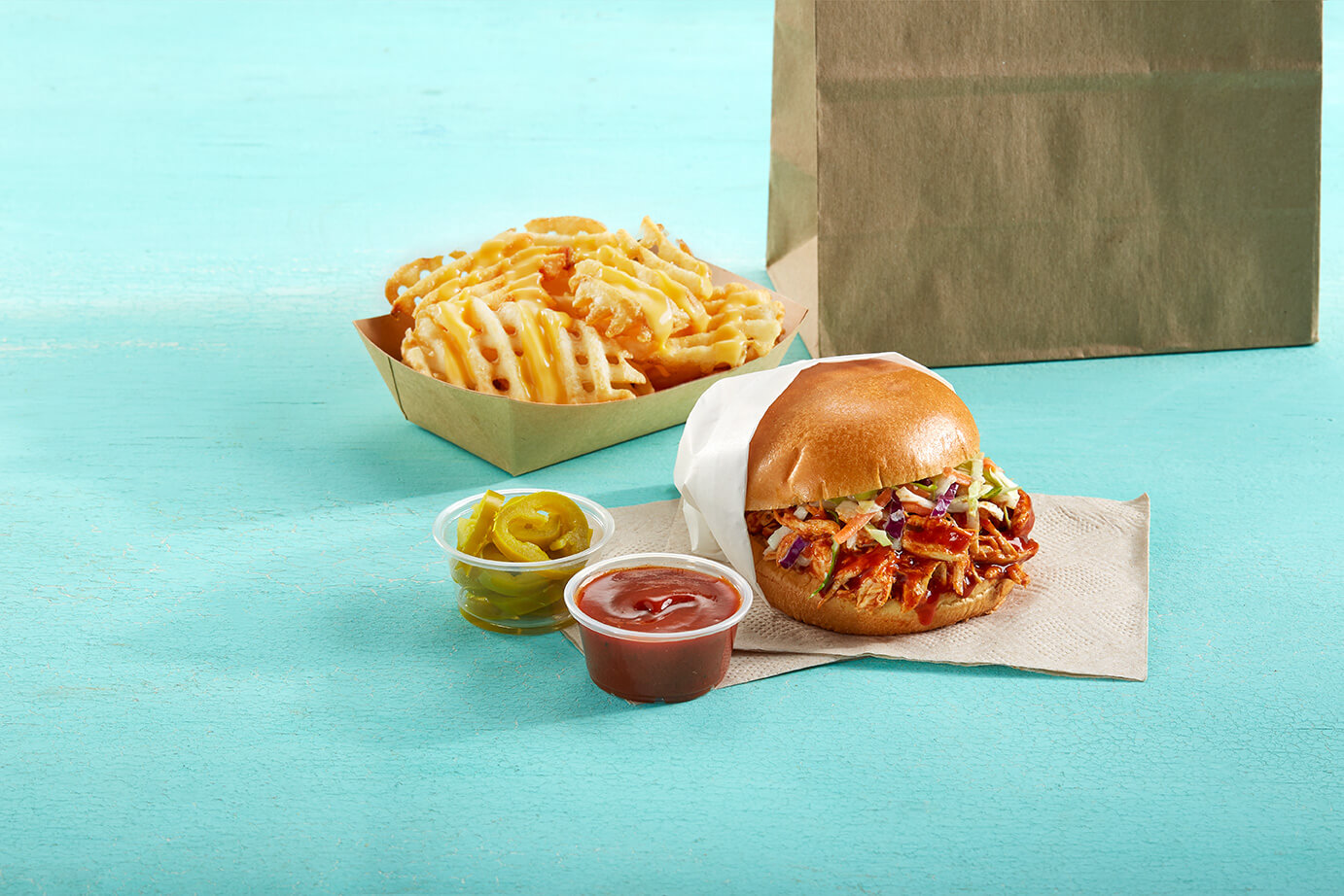 Mexican BBQ Pulled Chicken Sandwich - AFP