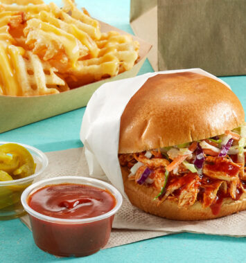 Mexican BBQ Pulled Chicken Sandwich