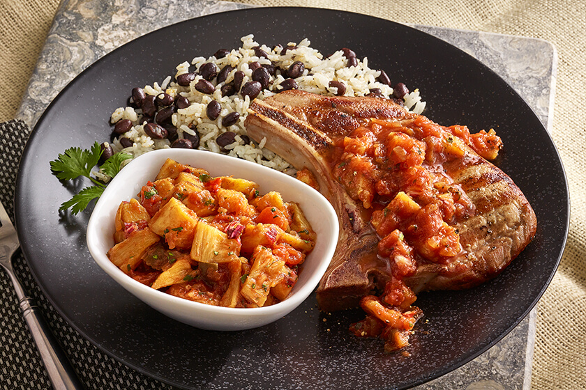 mojo pork chops with salsa recipe advanced food products