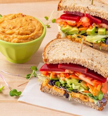 vegan rainbow club sandwich recipe